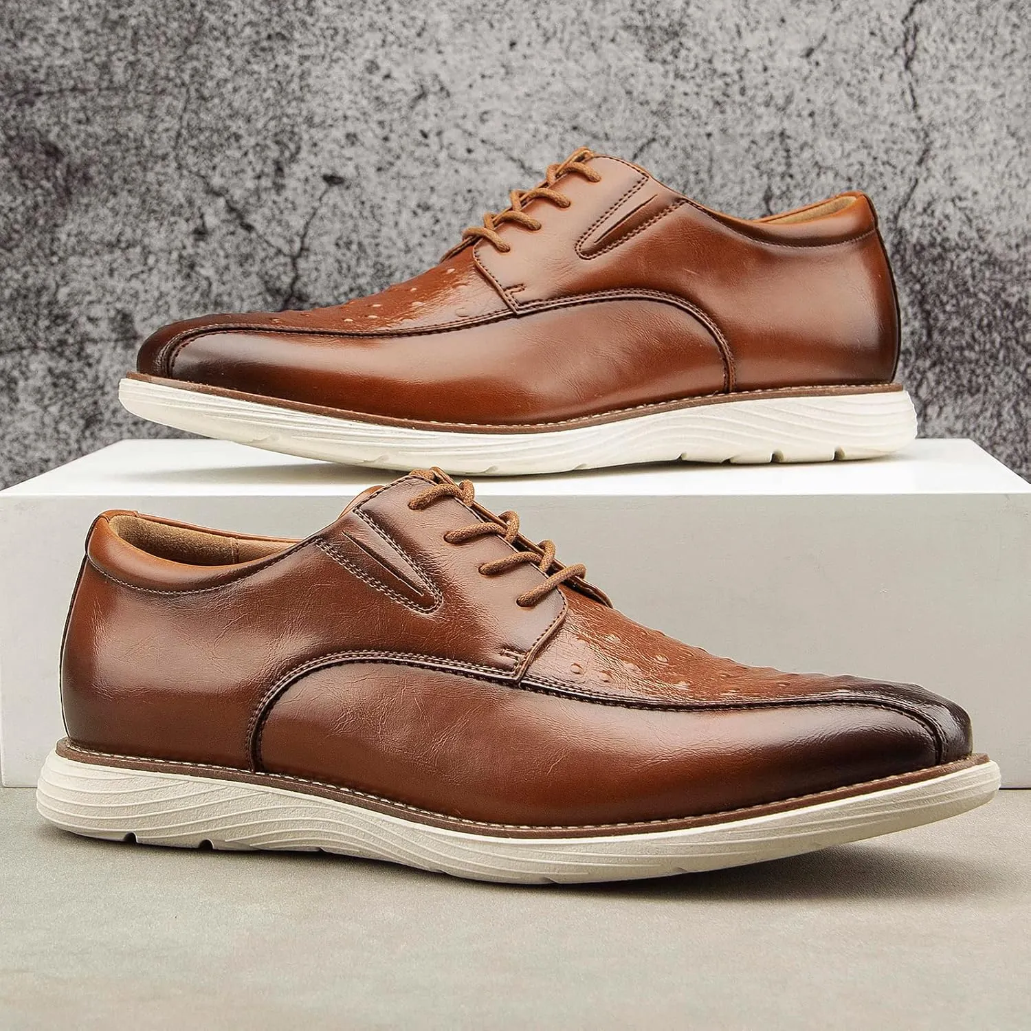 Meijiana Men's Oxford Shoes Dress Shoes Men's Lightweight lace-up Fashion Shoes