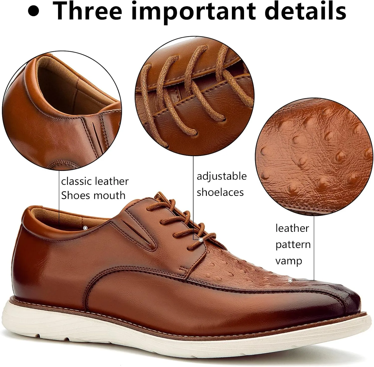 Meijiana Men's Oxford Shoes Dress Shoes Men's Lightweight lace-up Fashion Shoes