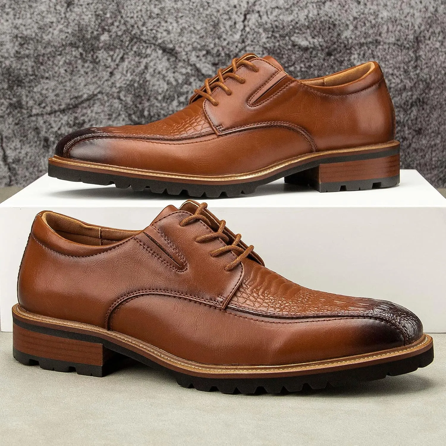 Meijiana Men's Oxfords Luxury Oxford Shoes for Men Business Casual Shoes Men's Lace-up Fashion Shoes
