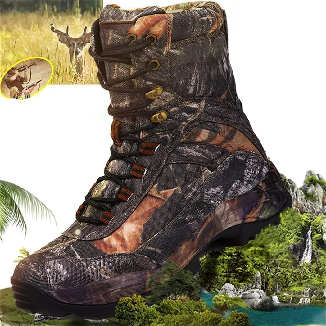 Men Outdoor Travel Mountain Climbing Hunting Boots, Professional Waterproof Breathable Hiking Boots