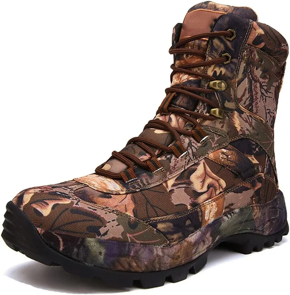 Men Outdoor Travel Mountain Climbing Hunting Boots, Professional Waterproof Breathable Hiking Boots
