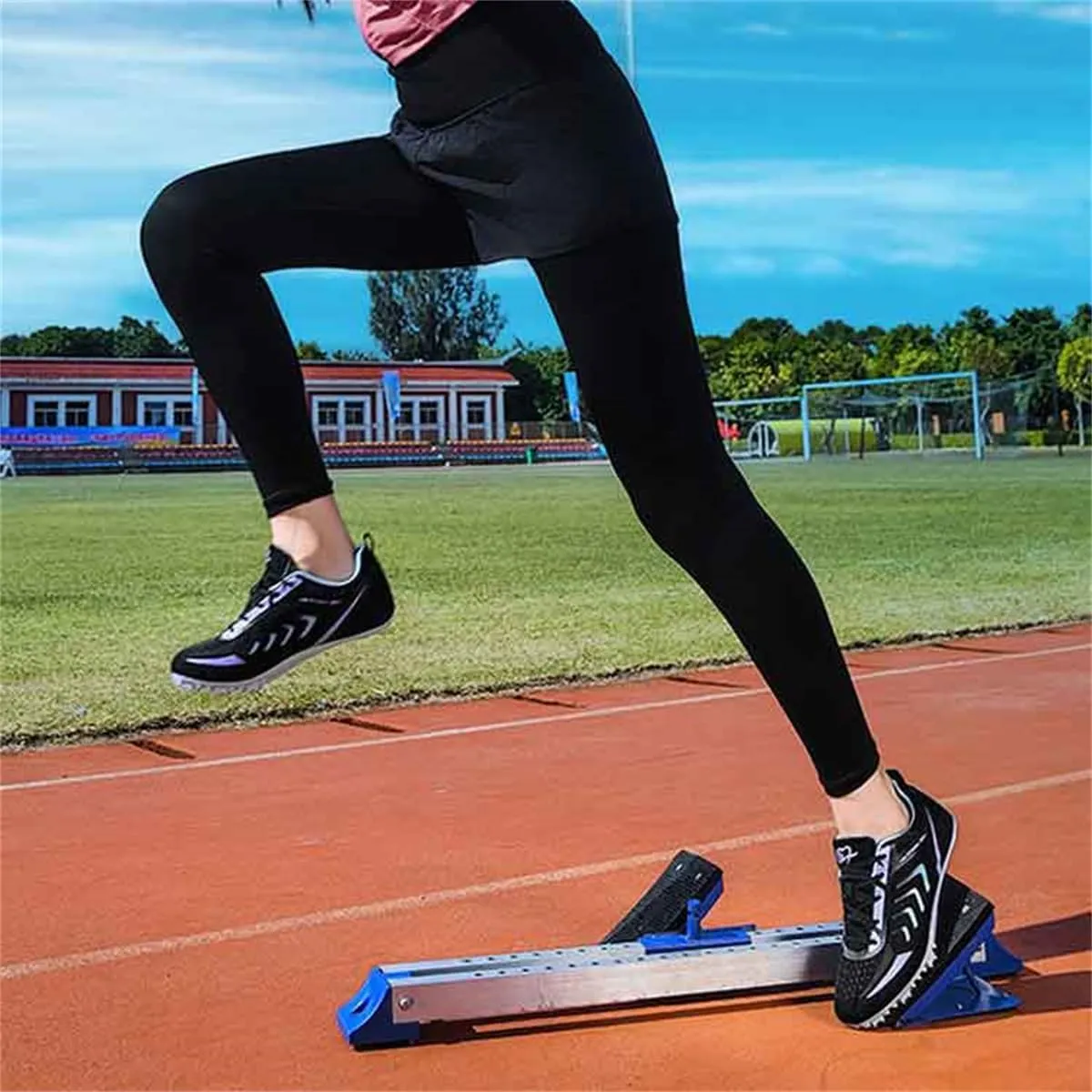 Men Women Track and Field Shoes, Girls Boys 8 Spikes Racing Sneakers Outdoor Professional Sprint Running Jumping Competition Shoes