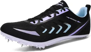 Men Women Track and Field Shoes, Girls Boys 8 Spikes Racing Sneakers Outdoor Professional Sprint Running Jumping Competition Shoes