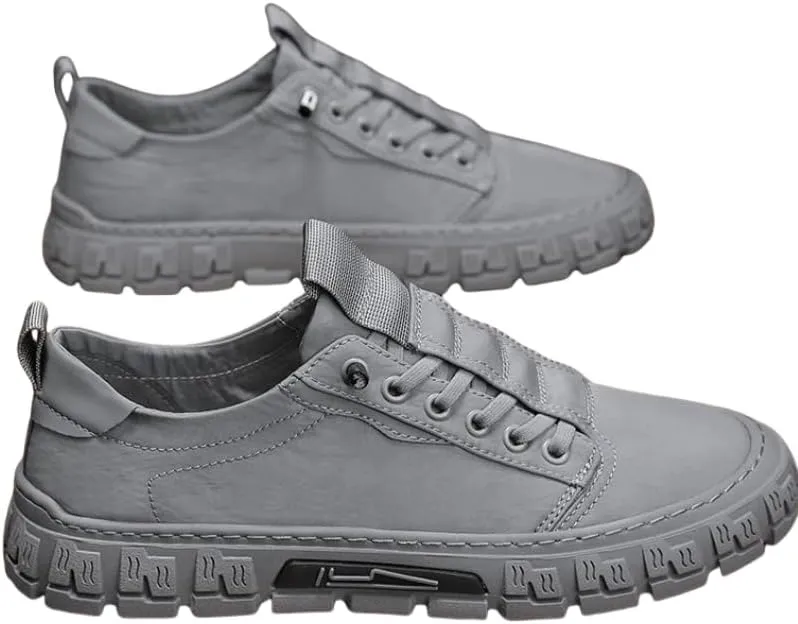 Men's Breathable Canvas-Bottom Casual Skate Shoes with Lace-Up Design - Ideal for Outdoor Leisure & Daily Wear