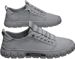 Men's Breathable Canvas-Bottom Casual Skate Shoes with Lace-Up Design - Ideal for Outdoor Leisure & Daily Wear