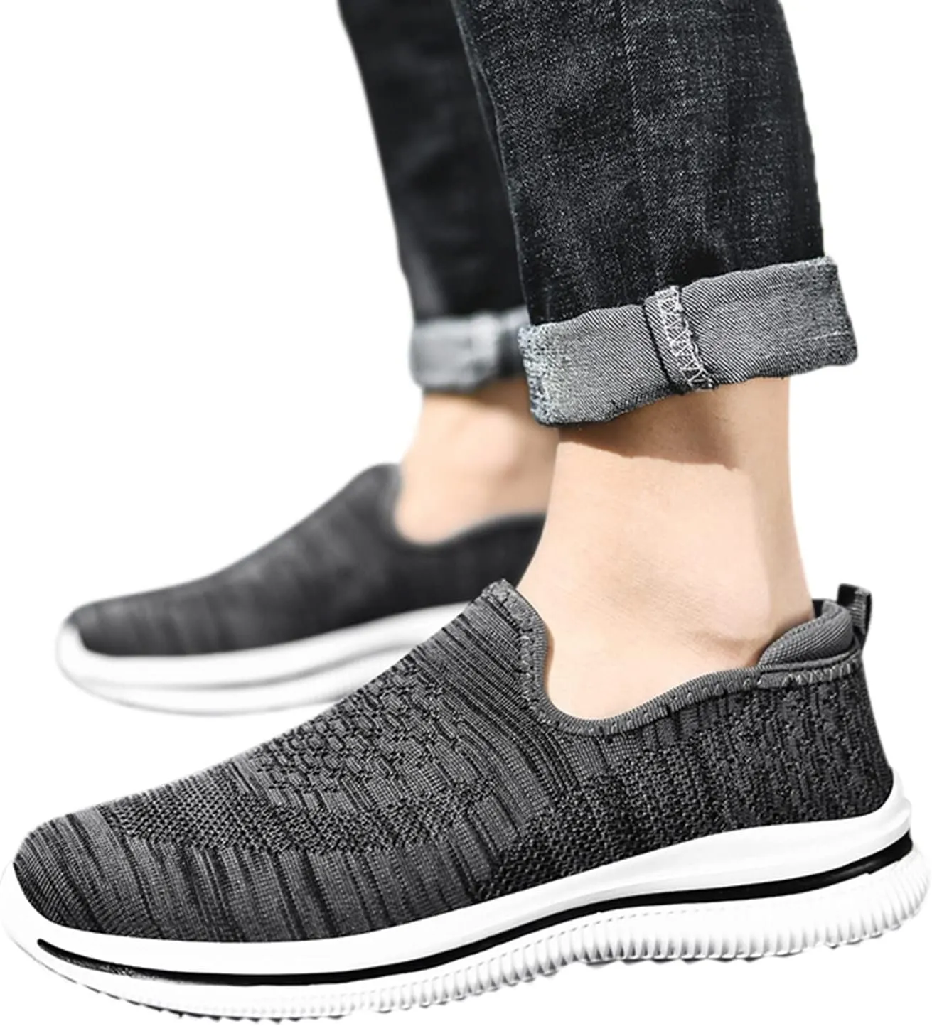 Men's Breathable Loafers Men's Casual Non-Slip Walking Shoes Slip On Comfortable Non-Slip Lightweight Casual Shoes