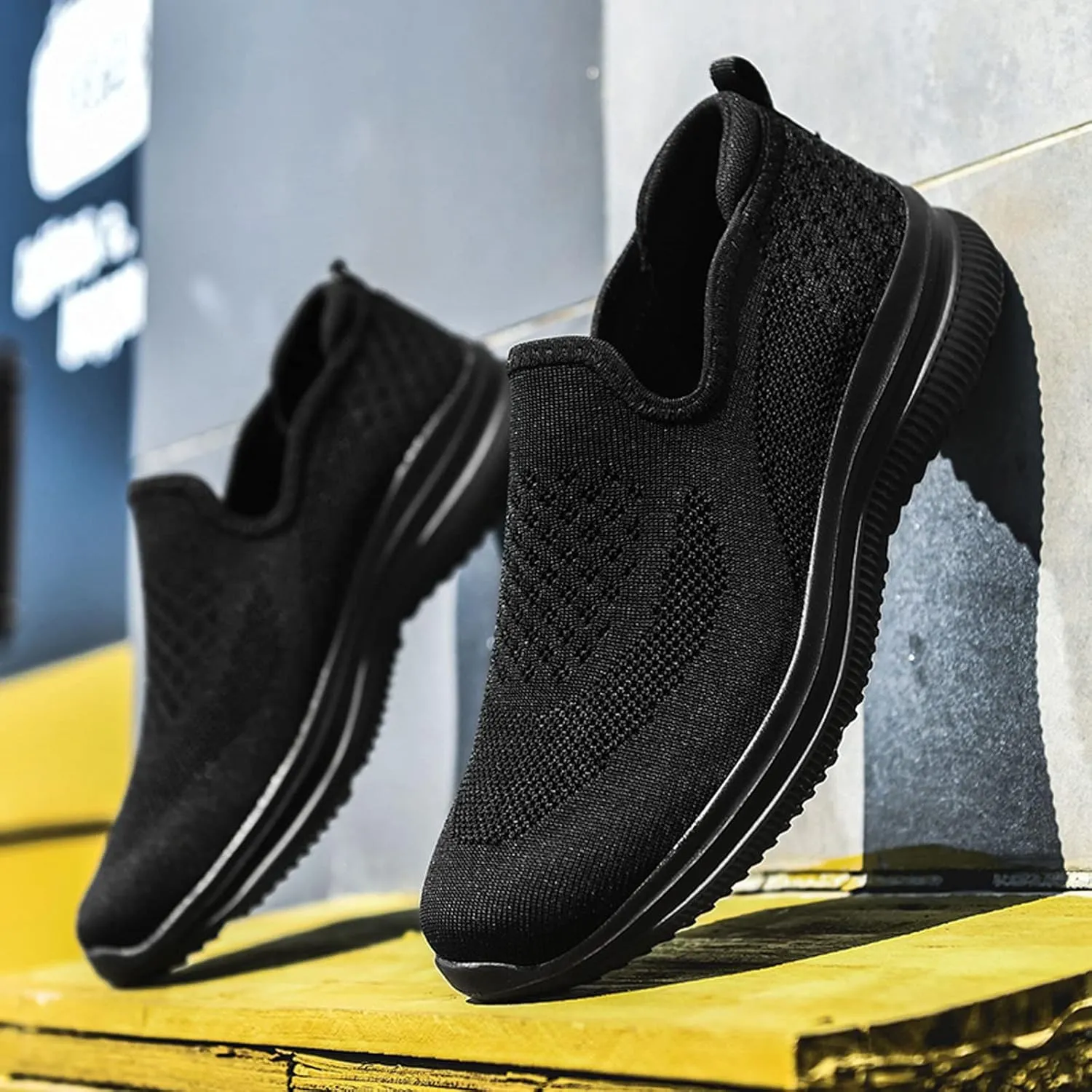 Men's Breathable Loafers Men's Casual Non-Slip Walking Shoes Slip On Comfortable Non-Slip Lightweight Casual Shoes