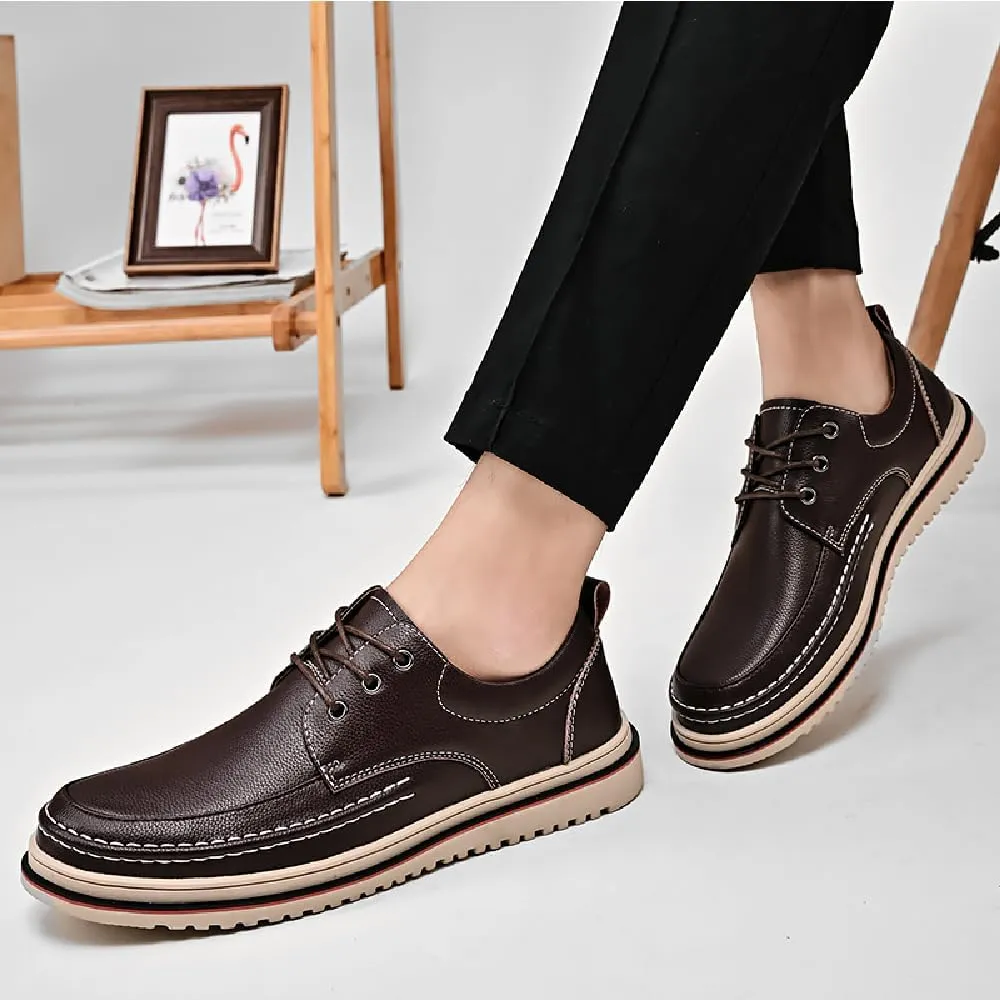 Mens Casual Oxfords Fashion Business Loafers Lightweight Soft Office Shoes Non-Slip Breathable Walking Shoes