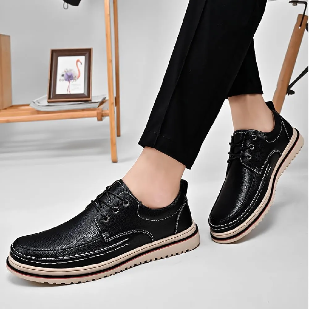 Mens Casual Oxfords Fashion Business Loafers Lightweight Soft Office Shoes Non-Slip Breathable Walking Shoes