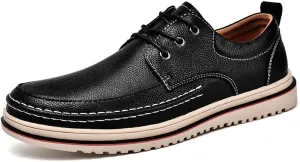 Mens Casual Oxfords Fashion Business Loafers Lightweight Soft Office Shoes Non-Slip Breathable Walking Shoes