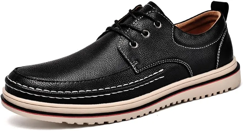 Mens Casual Oxfords Fashion Business Loafers Lightweight Soft Office Shoes Non-Slip Breathable Walking Shoes