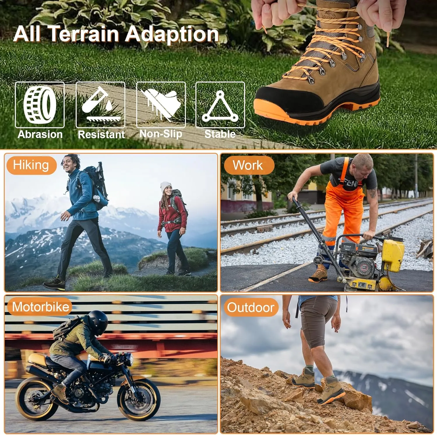 Men's Hiking Boots ?C Durable and Comfortable Men's Climbing Boots for Rugged Outdoor Adventures, Perfect for Hiking, and Climbing