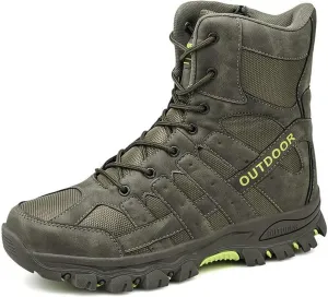 Men's Hiking Boots Non-Slip Waterproof Ankle Support Shoes Outdoor Trekking Shoes for Climbing Mountains