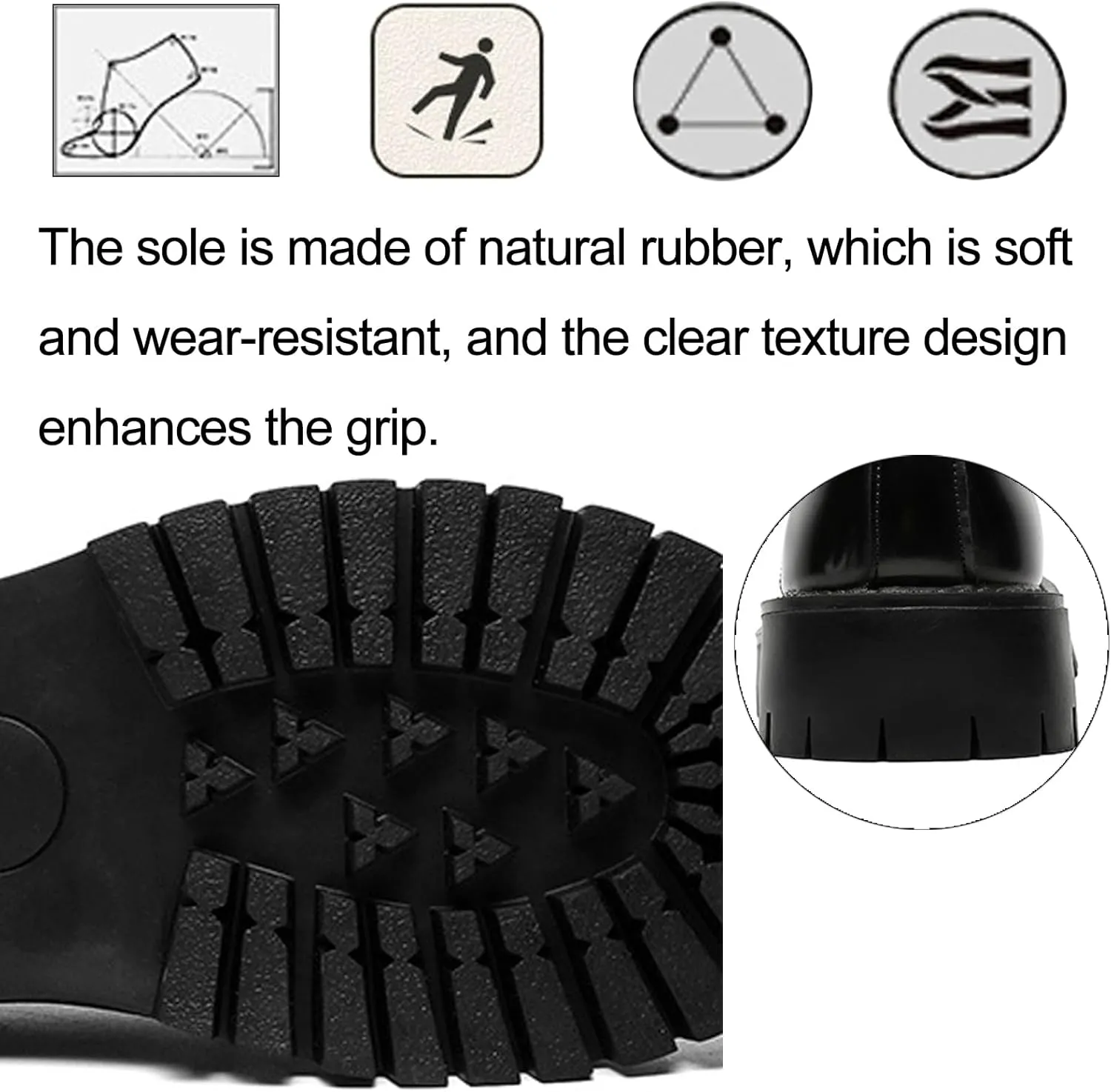 Men's Leather Platform Formal Derby Shoes Round Toe Lug Sole Lace Up Dress Shoes Casual Work Office Business Oxfords