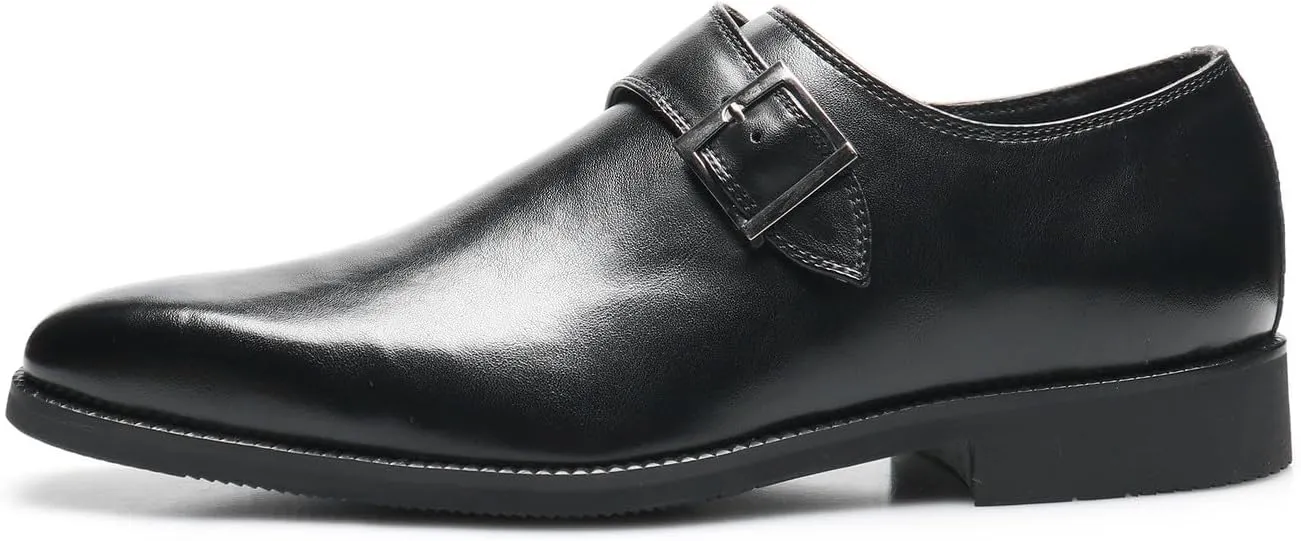Men's Loafers Slip-Ons Formal Dress Buckle Leather Walking Shoes Casual Wedding Fashion Tuxedo Shoes for Men
