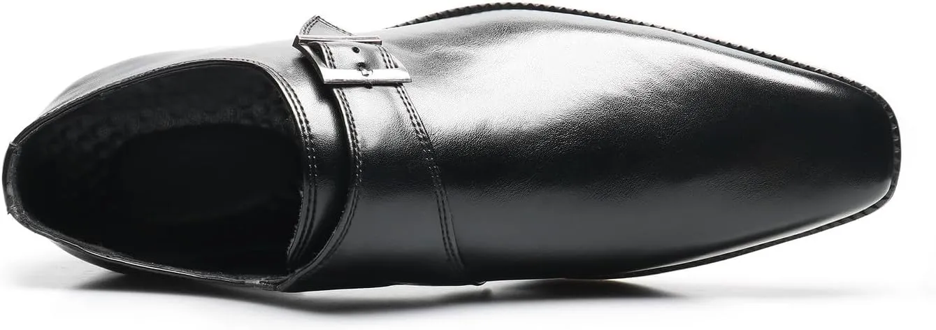 Men's Loafers Slip-Ons Formal Dress Buckle Leather Walking Shoes Casual Wedding Fashion Tuxedo Shoes for Men