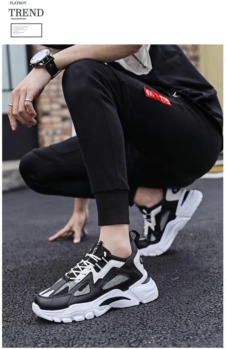 Men's Mesh Breathable Streetwear Shoes  Comfortable for Running, Climbing & Hiking with Lightweight Support
