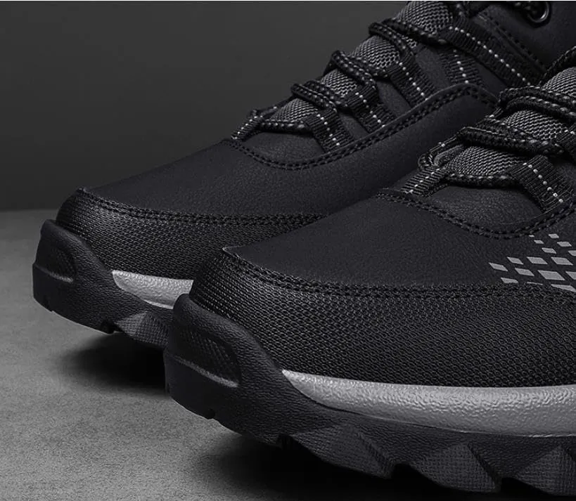 Men's Non-Slip Waterproof Hiking Shoes Outdoor Walking Sneakers Lightweight Non-Slip Trekking Training Walking Camping