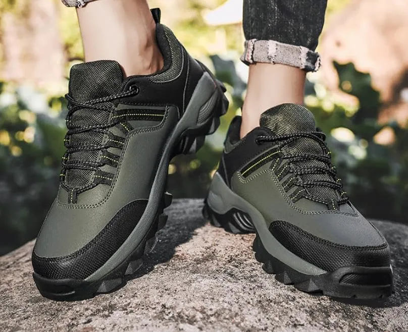 Men's Non-Slip Waterproof Hiking Shoes Outdoor Walking Sneakers Lightweight Non-Slip Trekking Training Walking Camping