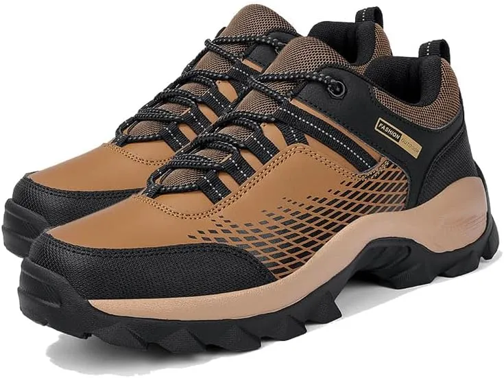 Men's Non-Slip Waterproof Hiking Shoes Outdoor Walking Sneakers Lightweight Non-Slip Trekking Training Walking Camping