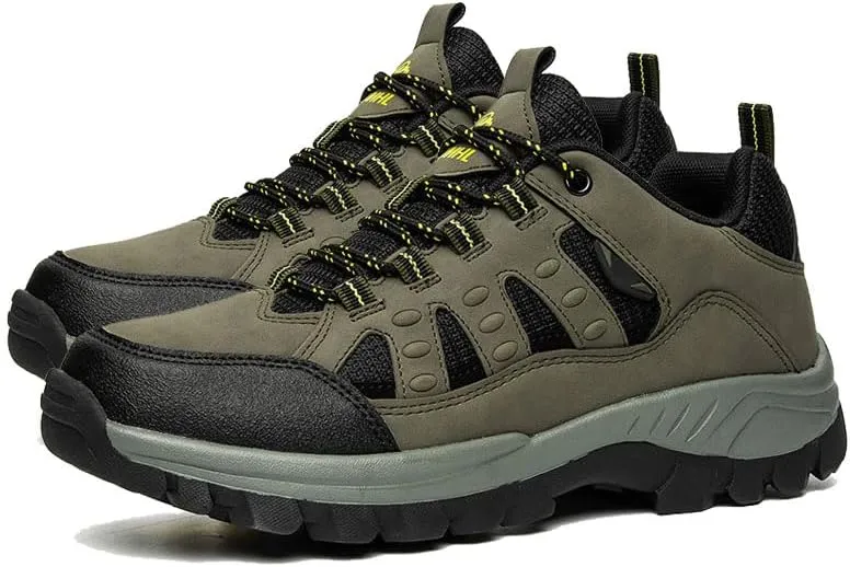Men's Non-Slip Waterproof Hiking Shoes Outdoor Walking Sneakers Lightweight Non-Slip Trekking Training Walking Camping