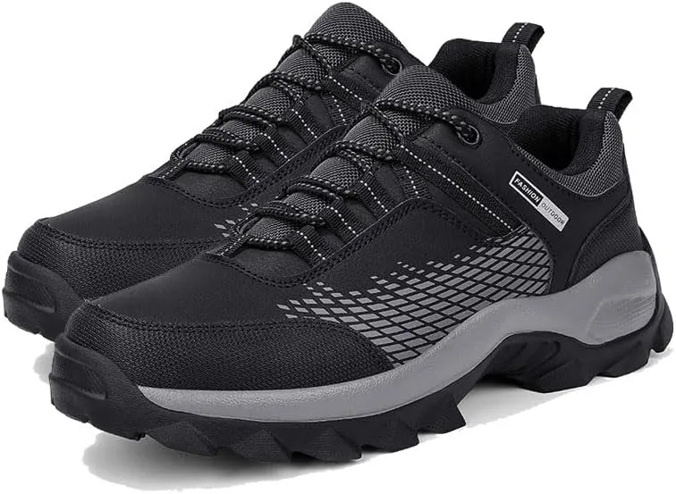 Men's Non-Slip Waterproof Hiking Shoes Outdoor Walking Sneakers Lightweight Non-Slip Trekking Training Walking Camping