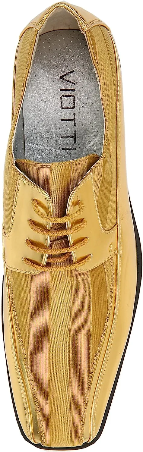 Men's Silver Formal Oxford Style Dress Shoes
