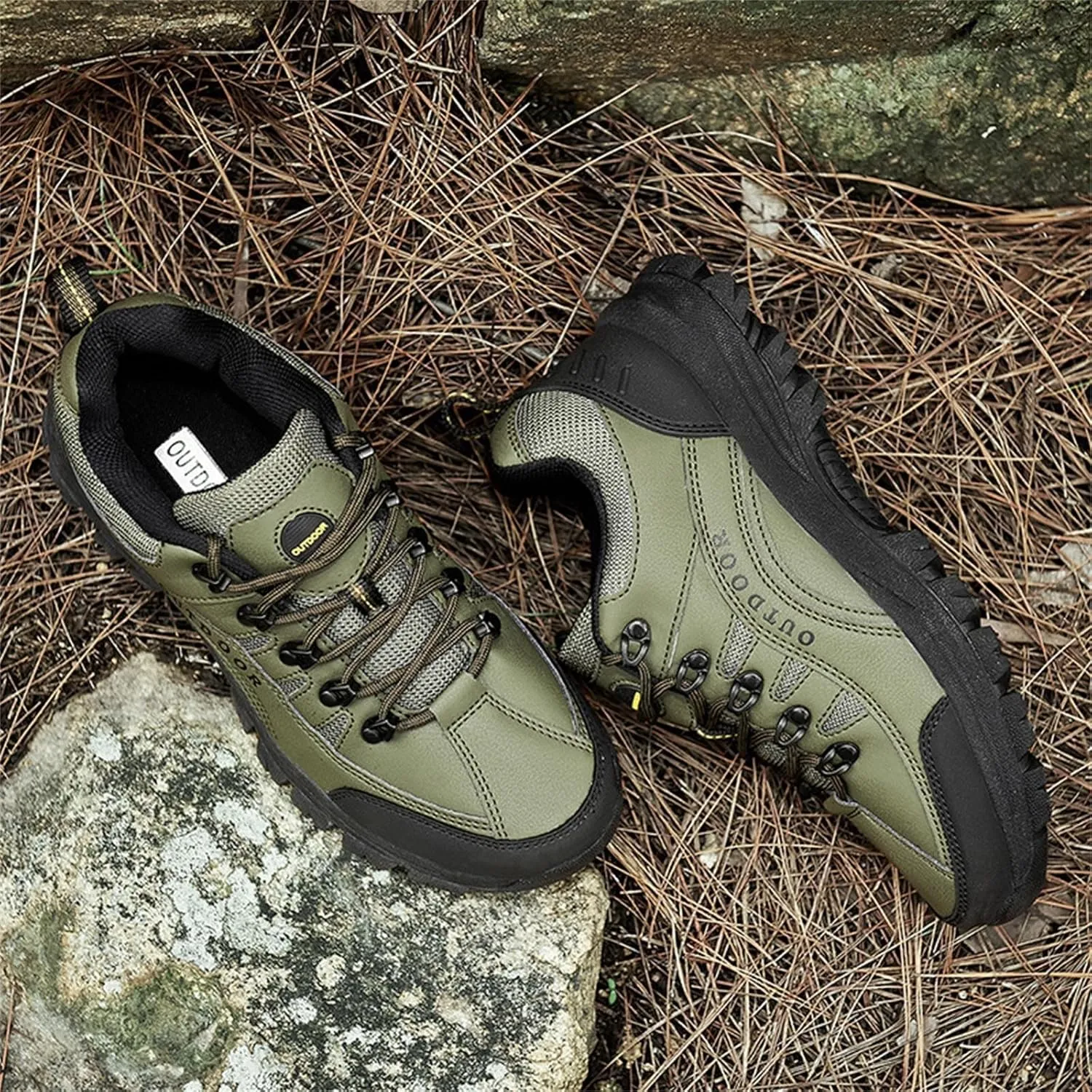 Mens Slip On Hiking Shoes Non Slip Tennis Running Shoes Outdoor Lightweight Breathable Comfortable Workout Sneakers
