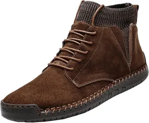 Mens Snow Boots Warm Fur Lined Winter Boots Lace Up Waterproof Non Slip Outdoor Lightweight Ankle Boots Hiking Shoes Work Trekking Boot