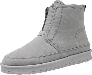 Men's Snow Boots Warm Furry Lined Footwear Waterproof Outdoor Casual Winter Boots Slip on Ankle Booties Non-Slip Climbing Shoes Hiking Boots