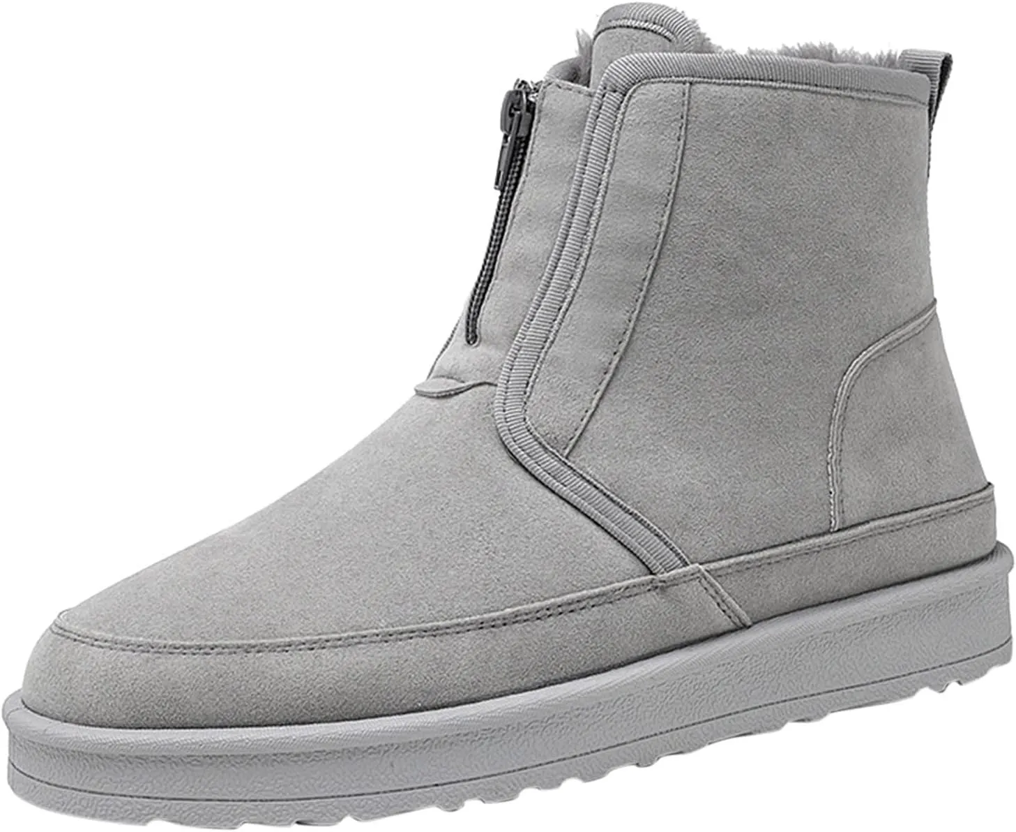Men's Snow Boots Warm Furry Lined Footwear Waterproof Outdoor Casual Winter Boots Slip on Ankle Booties Non-Slip Climbing Shoes Hiking Boots