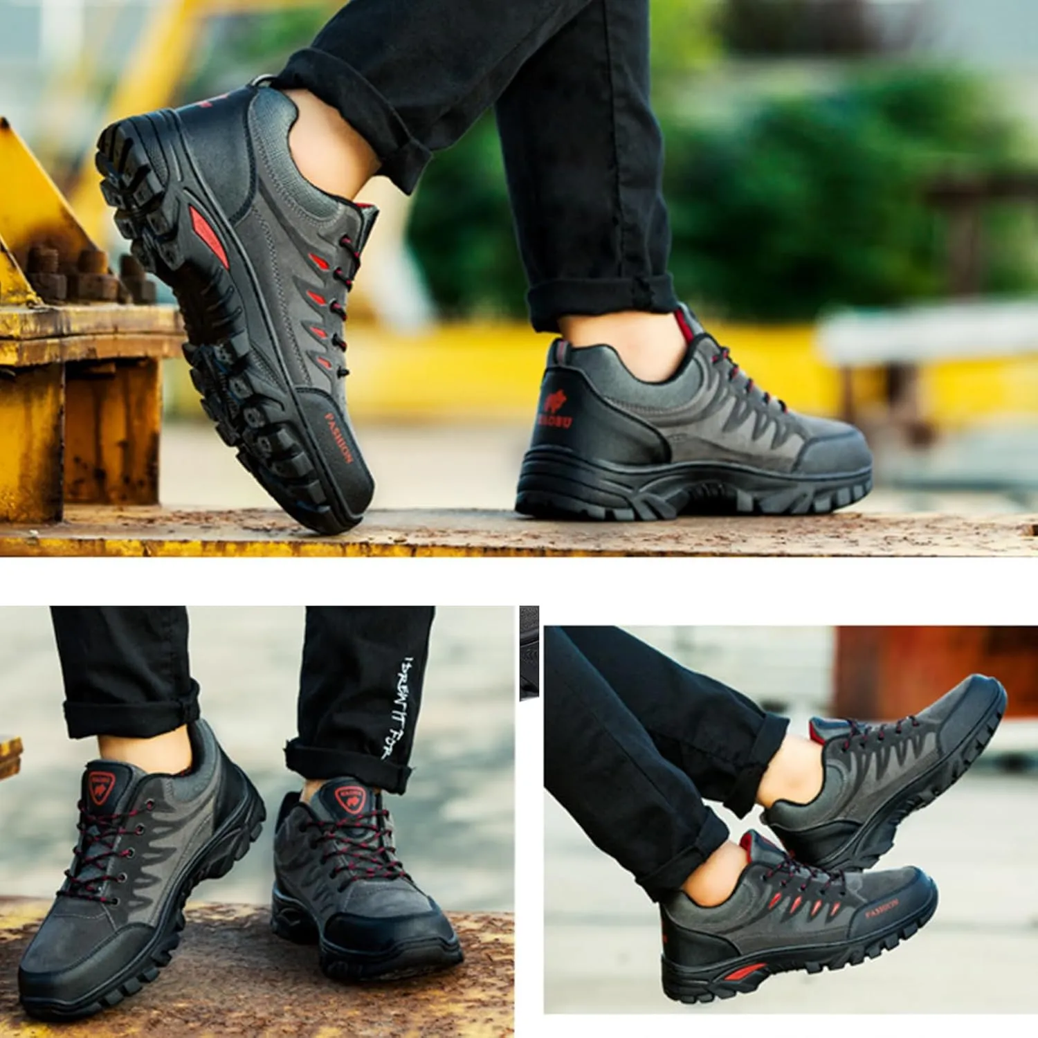 Mens Walking Shoes Outdoor Breathable Hiking Shoes Lightweight Camping Climbing Running Shoes