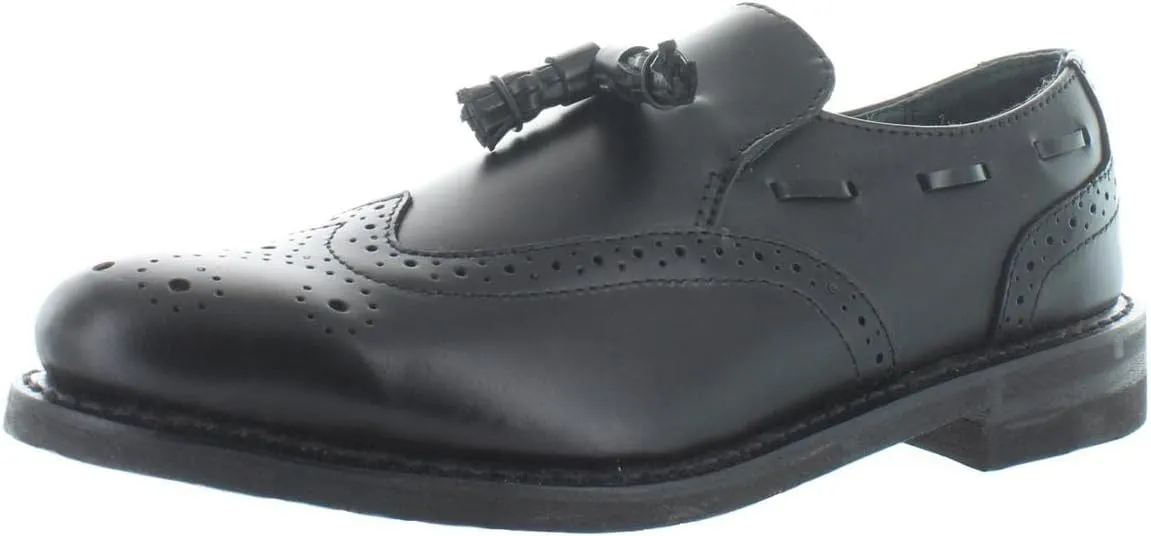 Men's Wingtip Slip-On, 9 4E US, Black