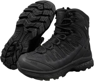 Men's Work Boots Side Zipper, Mens Military Side Zip Waterproof Breathable Combat Boots, Lightweight Leather Motorcycle Combat Boots, for Hiking, Hunting, Working, Walking, Climbing