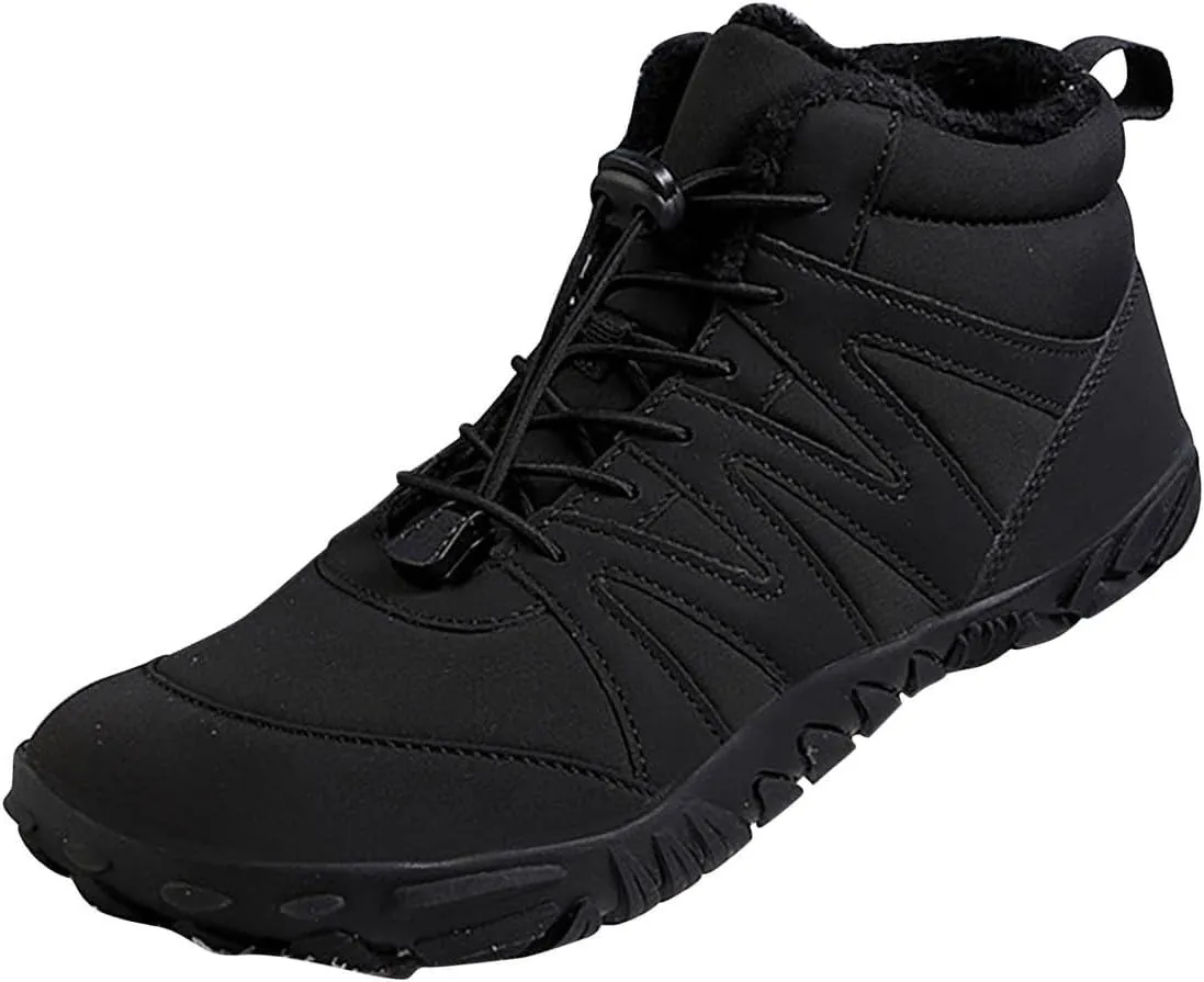 Men's Work Boots Waterproof Hiking Sneakers Fur Lined Ankle Boot Safety Toe Shoes for Women Comfortable Platform Sneakers Lightweight Safety Hike Grounded Footwear