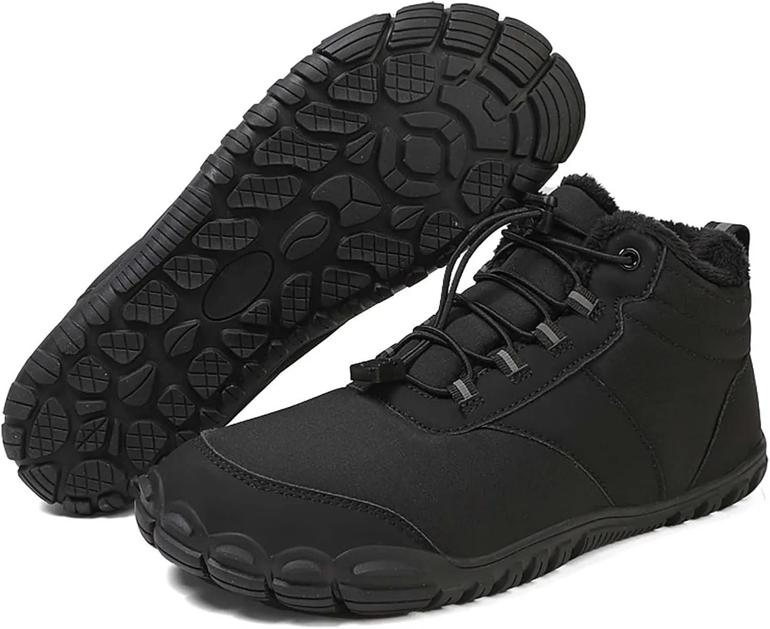 Mens Work Boots Wide Width Hiking Sneakers Women's Slip On Warm Safety Shoes for Women Non Slip Slip On Platform Shoes Lightweight Comfortable Hike Grounded Footwear