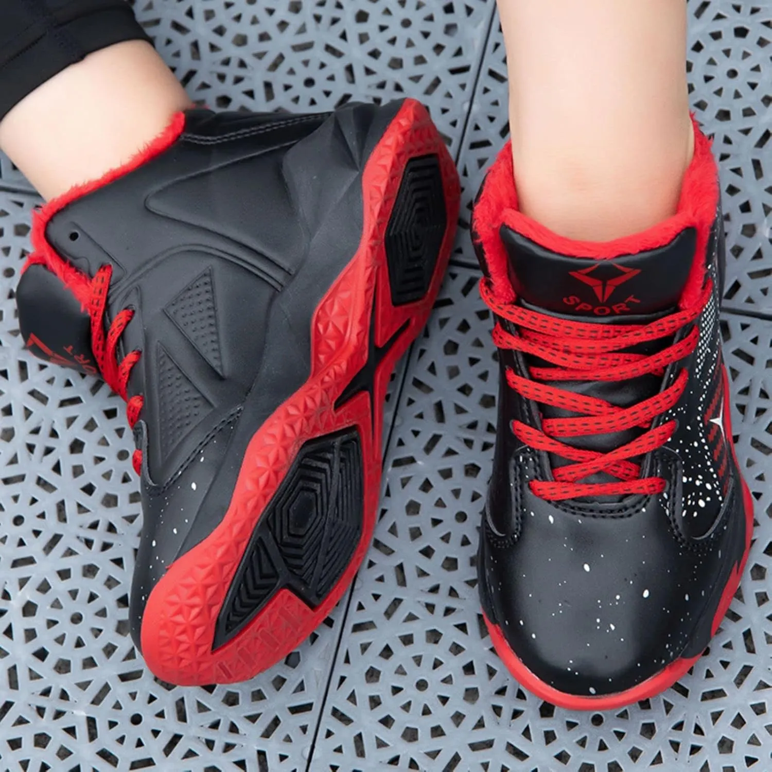 New Children's Non Slip high top Basketball Shoes
