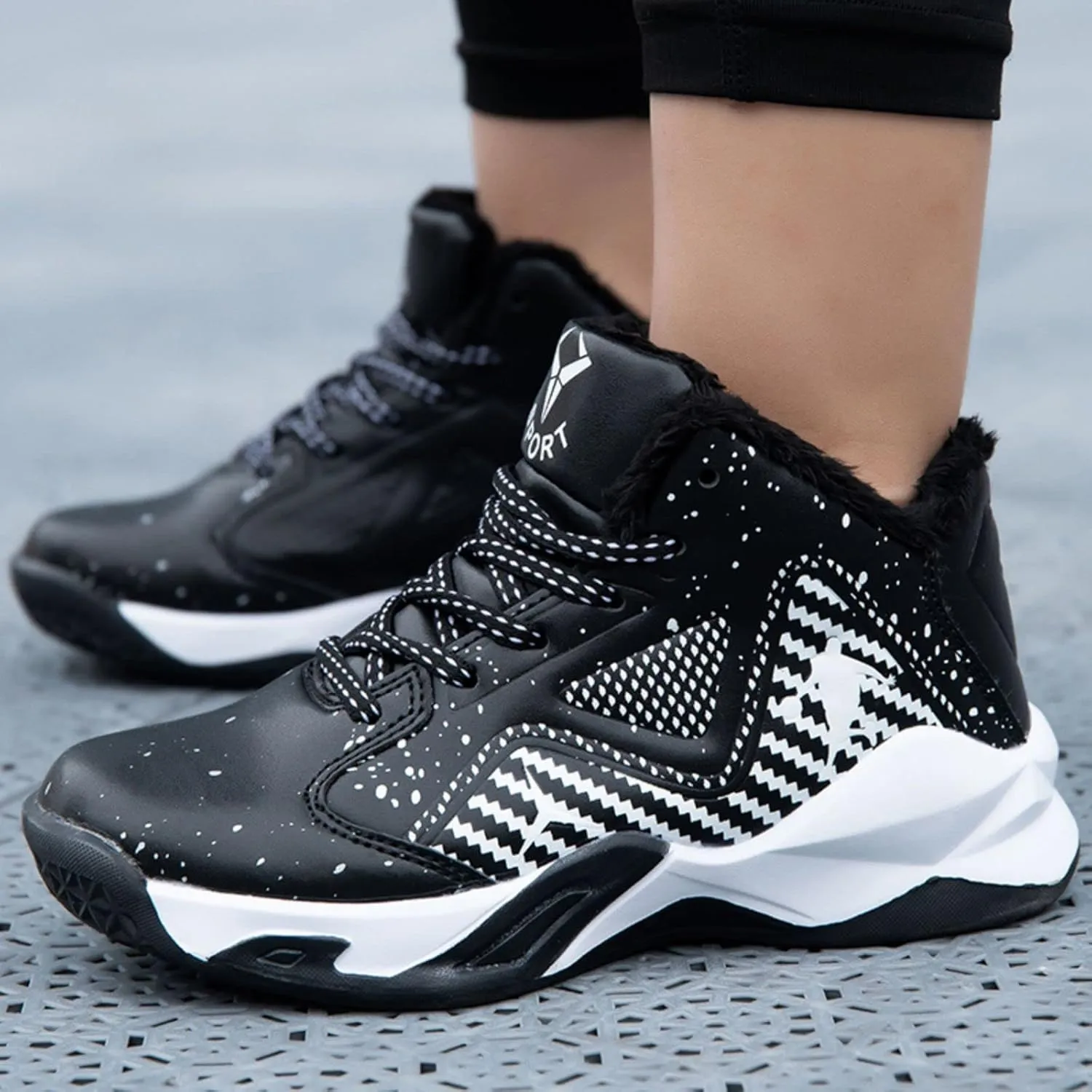 New Children's Non Slip high top Basketball Shoes