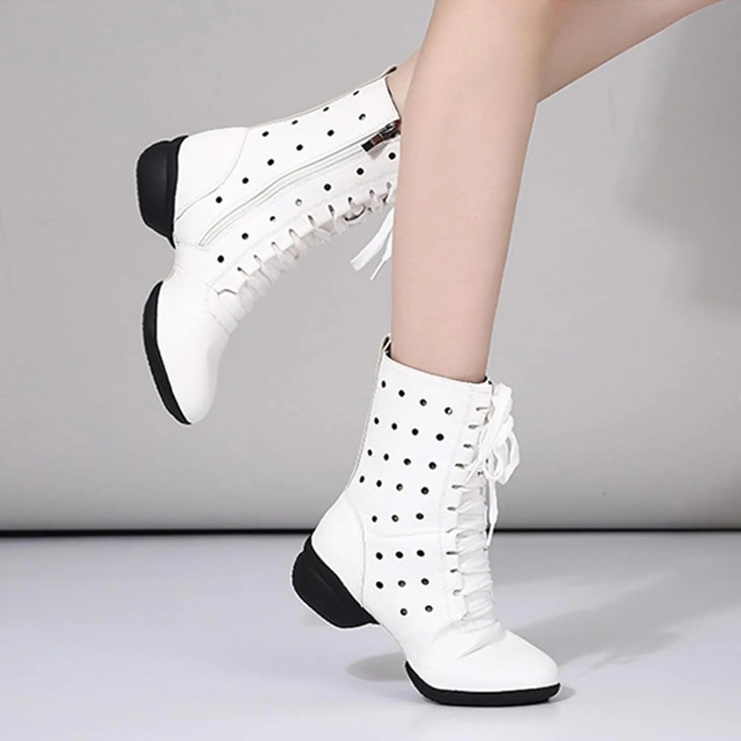 ONAIC Ballroom Dance Shoes for Womens Salsa Latin Wedding Party Shoes Non -Slip Comfortable Jazz Boots Platform