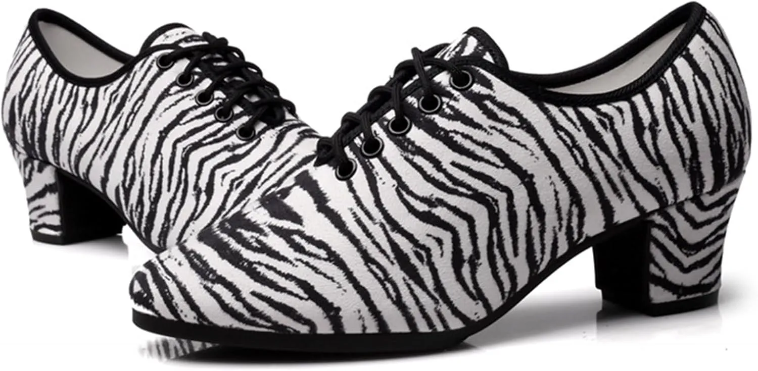 ONAIC Womens Latin Practice Dance Shoes Lace Up Salsa Tango Ballroom Dance Practice Shoes Teaching Dancing Shoes