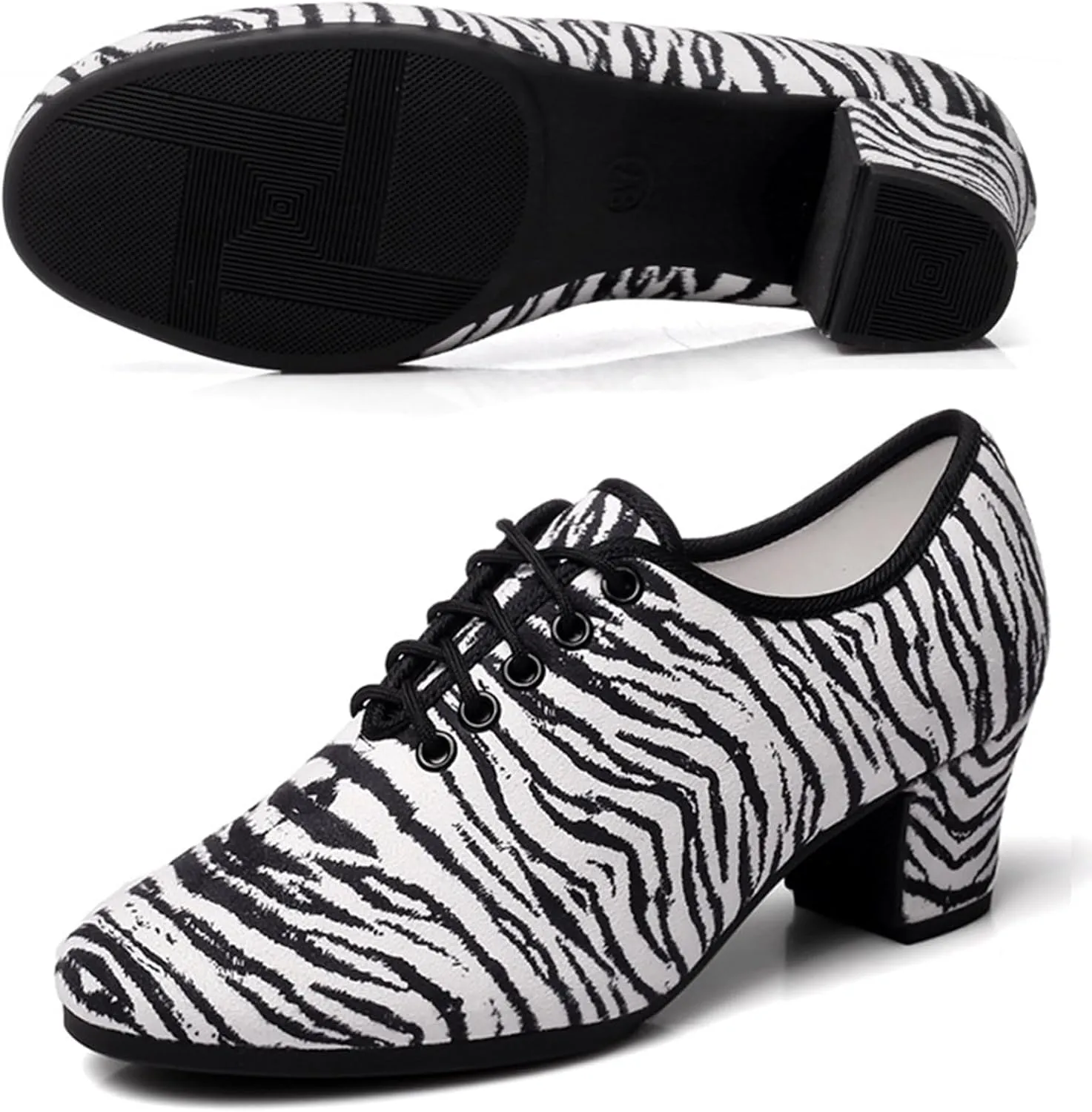 ONAIC Womens Latin Practice Dance Shoes Lace Up Salsa Tango Ballroom Dance Practice Shoes Teaching Dancing Shoes