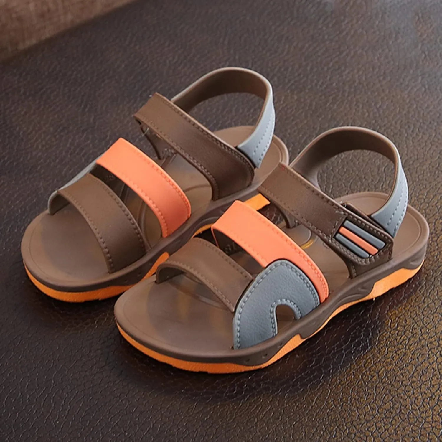 Open Toe Sandals for Boys Girls, Kids Unisex Outdoor Athletic Sport Sandals, Non-Slip Casual Daily Walking Shoes