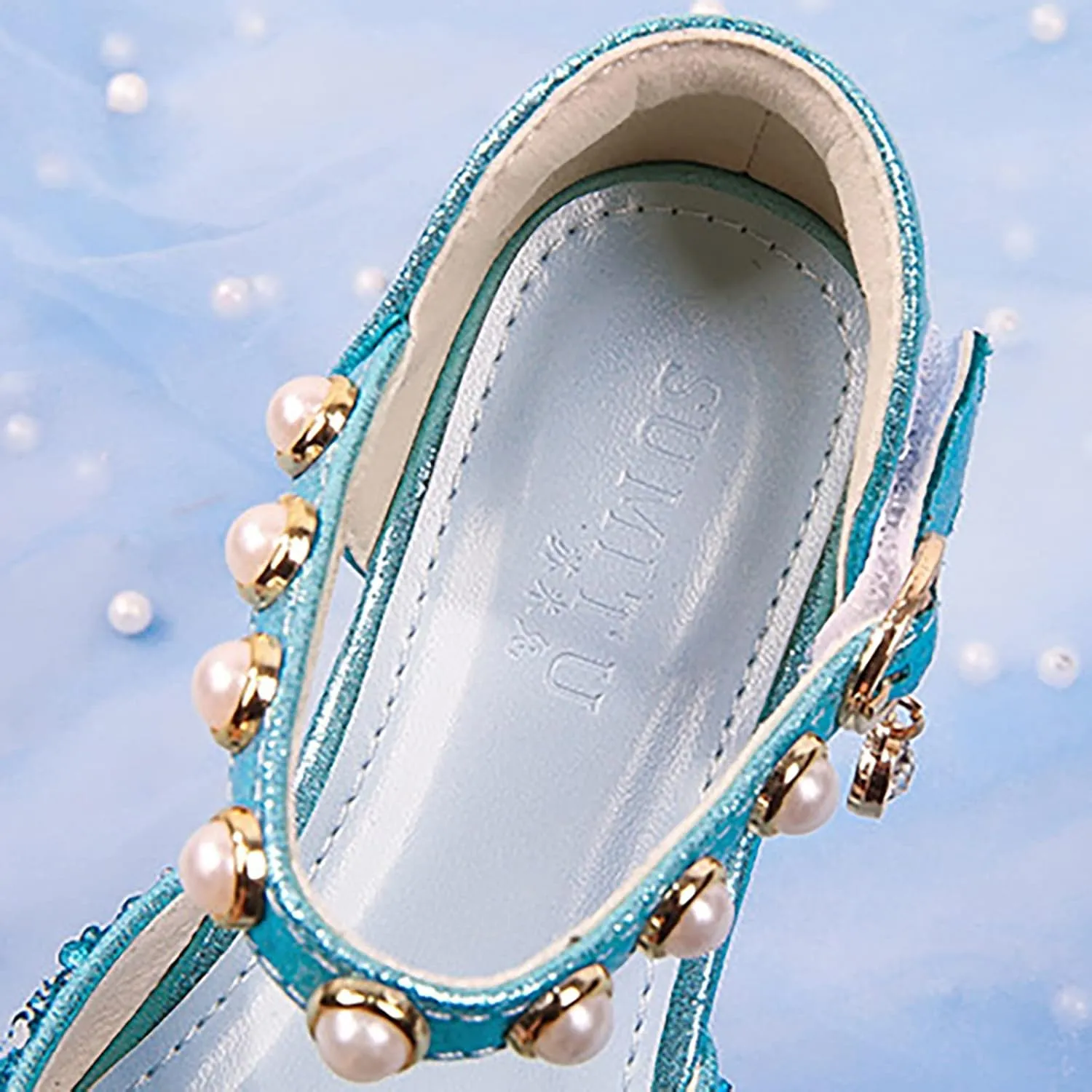 Princess Girls Rhinestone Bowknot Dress Shoes Flower Girls Glitter Sequins Closed Toe Kids Wedding Party Sandals