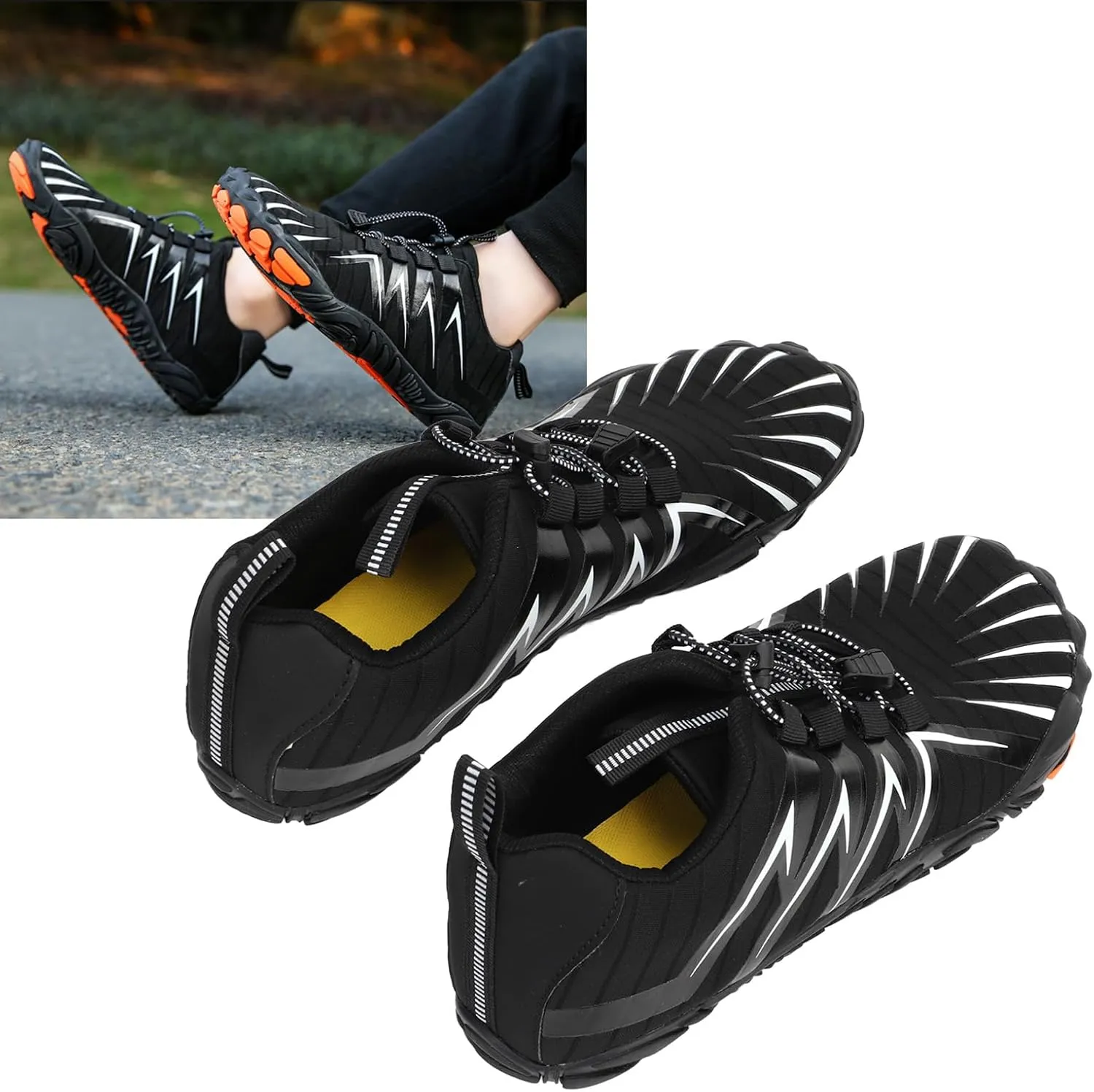 Rock Climbing Shoes, Good Grip Outdoor Hiking Shoes Black Breathable for Hiking