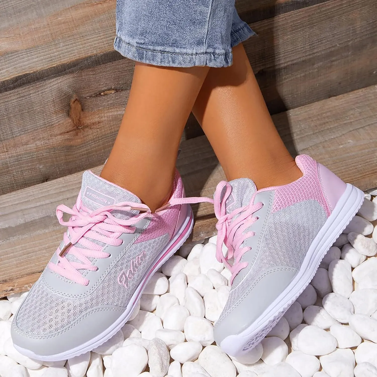 Running Shoes Lightweight Tennis Shoes Non Slip Gym Lace Up Mens Running Shoes Breathable Casual Black Shoes Black Platform Sneaker Tennis Shoe Trainers Shoe