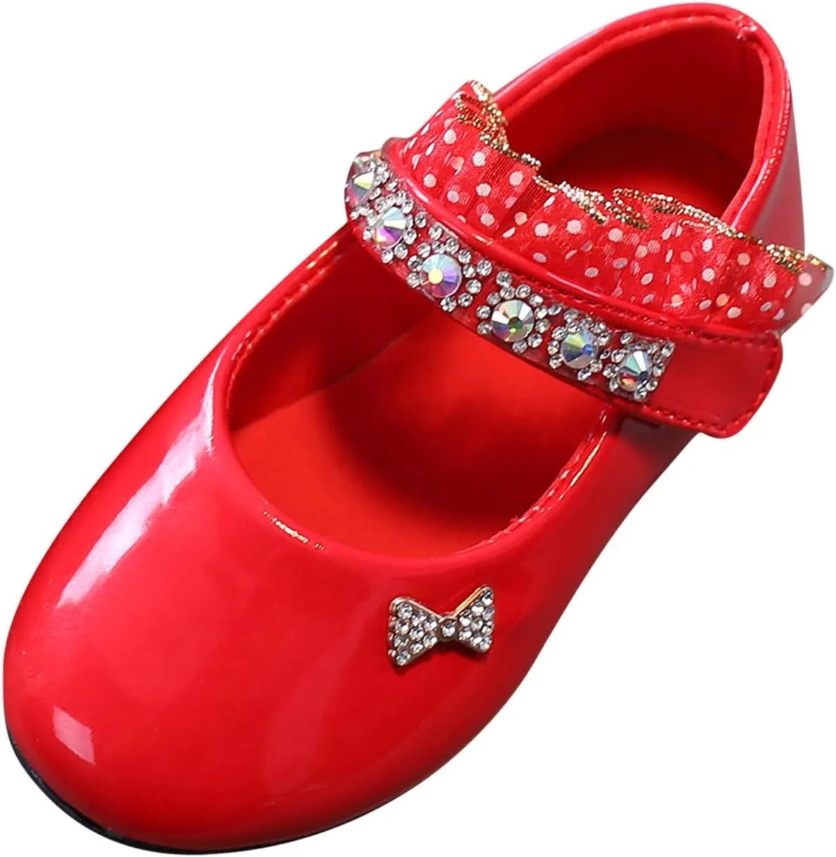 rystal Lace Princess Mary Jane Dress Shoes Princess Low Heel Dance Shoes Pary Wedding Slip On Ballet Flat
