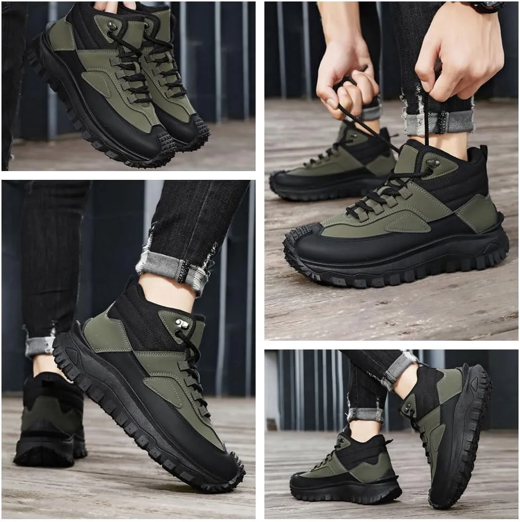 Safety Work Orthopedic Hiking Boots, Thick Soled Sports Outdoor Hiking Boots, Breathable & Cushioned Trail Shoes for Hiking and Outdoor Work