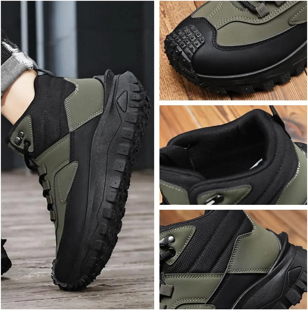 Safety Work Orthopedic Hiking Boots, Thick Soled Sports Outdoor Hiking Boots, Breathable & Cushioned Trail Shoes for Hiking and Outdoor Work