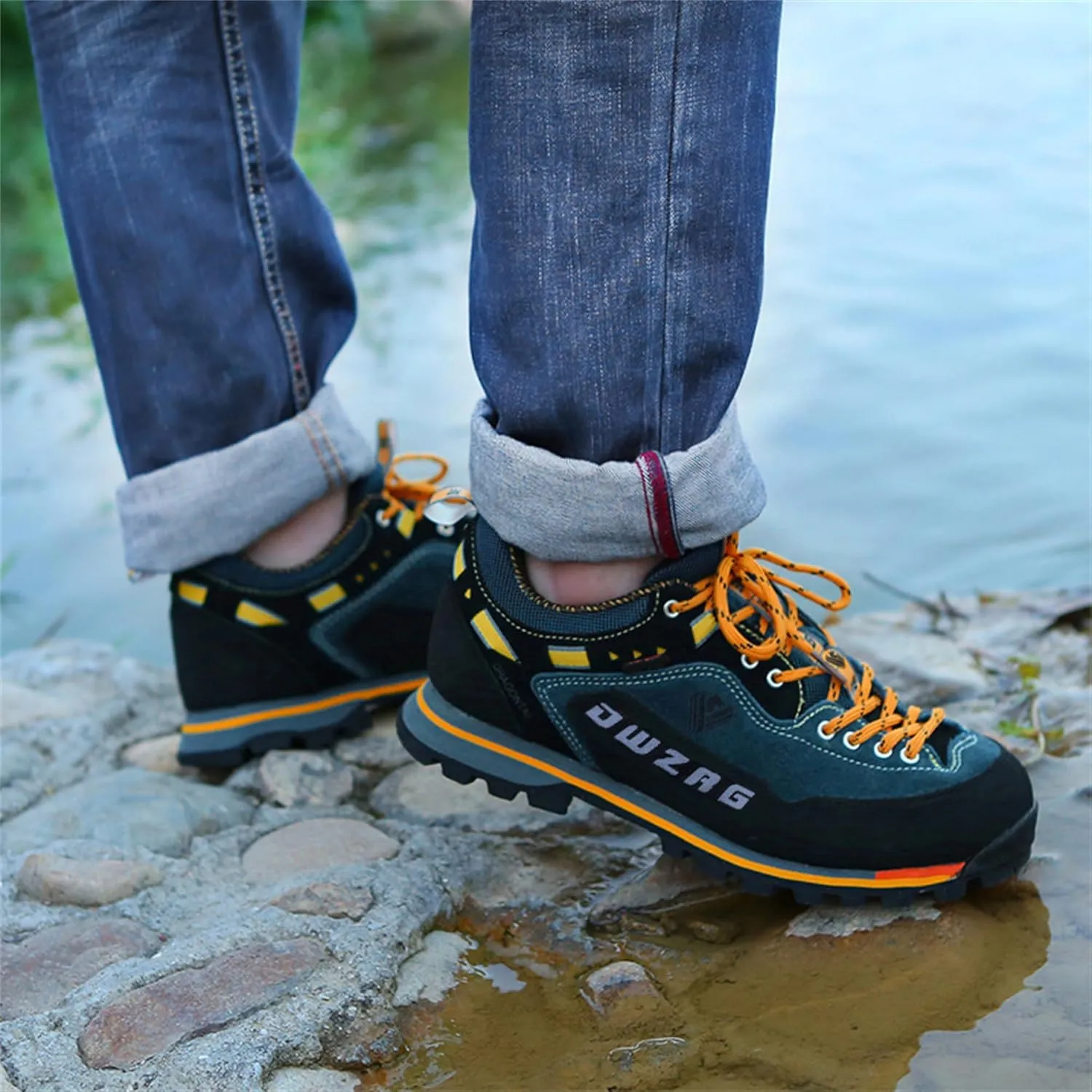 SANANG Men Hiking Shoes Outdoor Sport Leather Mountain Climbing Trekking Hunting Sneakers