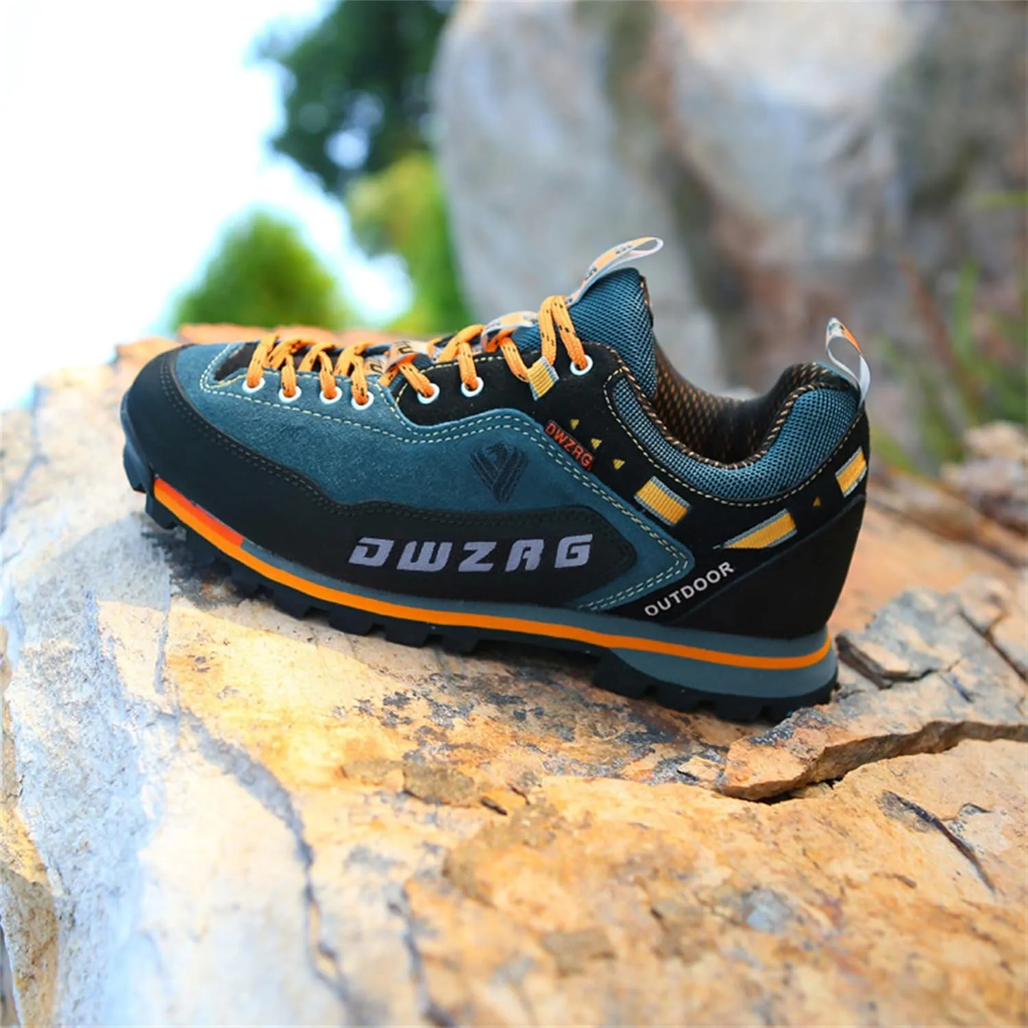 SANANG Men Hiking Shoes Outdoor Sport Leather Mountain Climbing Trekking Hunting Sneakers